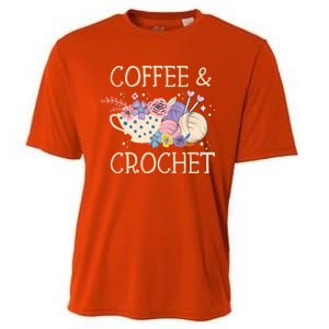 Crochet Coffee Crocheter Knitting Yarn Crocheting Lover Gift Cooling Performance Crew T-Shirt