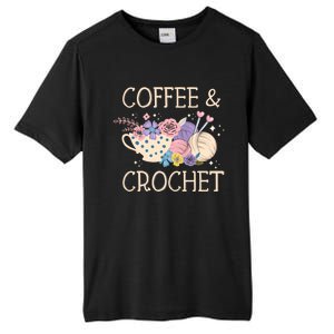 Crochet Coffee Crocheter Knitting Yarn Crocheting Lover Gift Tall Fusion ChromaSoft Performance T-Shirt