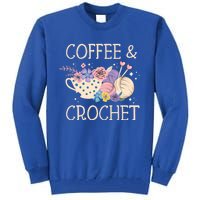 Crochet Coffee Crocheter Knitting Yarn Crocheting Lover Gift Tall Sweatshirt