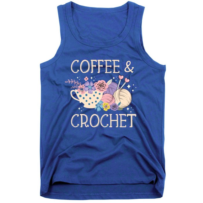 Crochet Coffee Crocheter Knitting Yarn Crocheting Lover Gift Tank Top