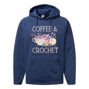 Crochet Coffee Crocheter Knitting Yarn Crocheting Lover Gift Performance Fleece Hoodie