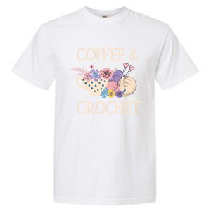 Crochet Coffee Crocheter Knitting Yarn Crocheting Lover Gift Garment-Dyed Heavyweight T-Shirt