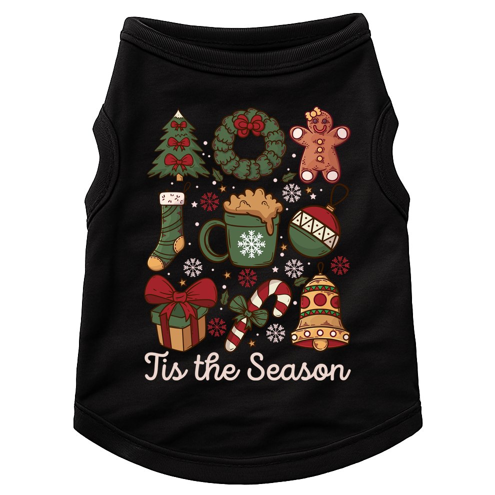 Cute Christmas Coquette Tis The Season Doggie Tank