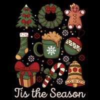 Cute Christmas Coquette Tis The Season Flatbill Hat