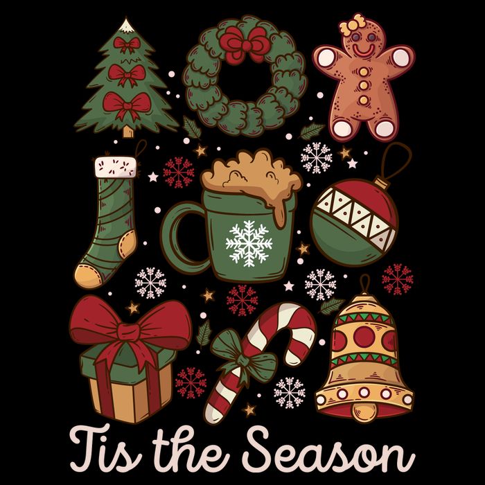 Cute Christmas Coquette Tis The Season Flatbill Hat