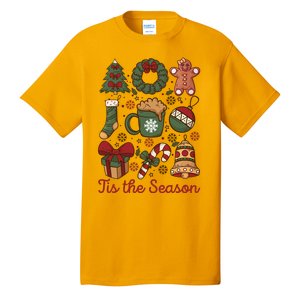 Cute Christmas Coquette Tis The Season Tall T-Shirt