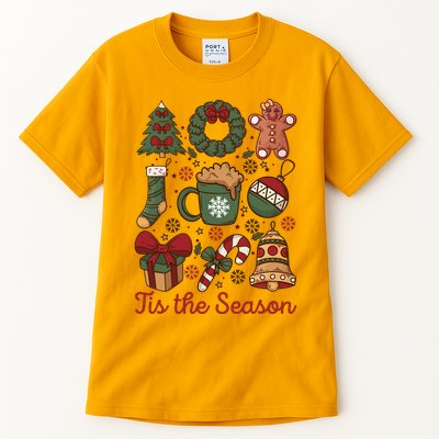Cute Christmas Coquette Tis The Season Tall T-Shirt