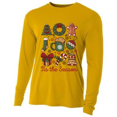 Cute Christmas Coquette Tis The Season Cooling Performance Long Sleeve Crew