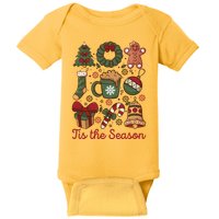 Cute Christmas Coquette Tis The Season Baby Bodysuit