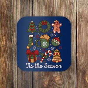 Cute Christmas Coquette Tis The Season Coaster