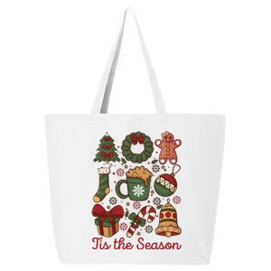 Cute Christmas Coquette Tis The Season 25L Jumbo Tote