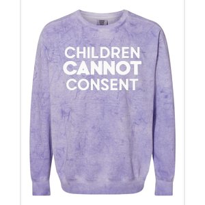 Children Cannot Consent Colorblast Crewneck Sweatshirt