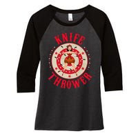 Circus Costume Circus Knife Thrower Costume Women's Tri-Blend 3/4-Sleeve Raglan Shirt