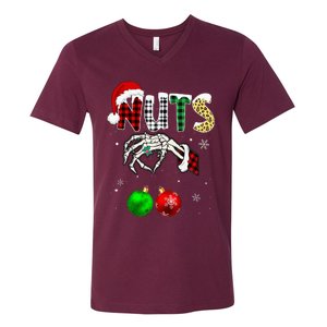 Chestnuts Christmas Chest Nuts Xmas Couple Matching Costume V-Neck T-Shirt