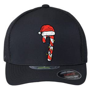 Christmas Candy Cane Santa Xmas Flexfit Unipanel Trucker Cap