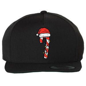 Christmas Candy Cane Santa Xmas Wool Snapback Cap