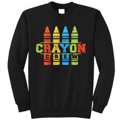 Cray Colors Child Art Funny Crayon Crew Sweatshirt