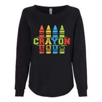 Cray Colors Child Art Funny Crayon Crew Womens California Wash Sweatshirt