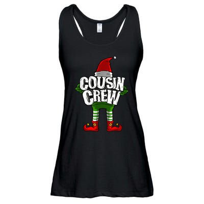 Cousin Crew Christmas Elf Matching Family Ladies Essential Flowy Tank