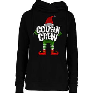 Cousin Crew Christmas Elf Matching Family Womens Funnel Neck Pullover Hood