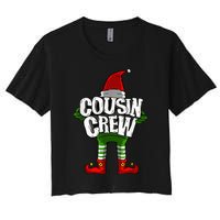 Cousin Crew Christmas Elf Matching Family Women's Crop Top Tee