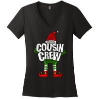 Cousin Crew Christmas Elf Matching Family Women's V-Neck T-Shirt