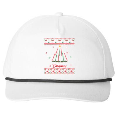 Clarinegift Clarinet Christmas Tree Ugly Xmas Sweater Gift Snapback Five-Panel Rope Hat