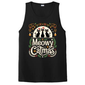 Cute Cat Christmas Xmas Black Cats Christmas Meowy Catmas Gift PosiCharge Competitor Tank