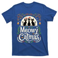 Cute Cat Christmas Xmas Black Cats Christmas Meowy Catmas Gift T-Shirt