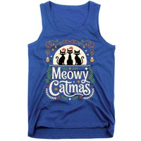 Cute Cat Christmas Xmas Black Cats Christmas Meowy Catmas Gift Tank Top