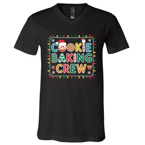 Christmas Cookie Crew Baking Pajamas Baking Family Funny V-Neck T-Shirt