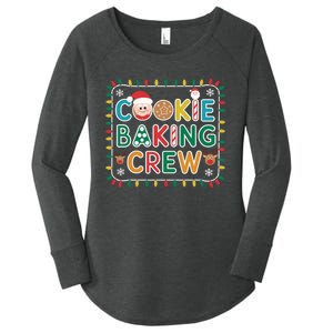 Christmas Cookie Crew Baking Pajamas Baking Family Funny Women's Perfect Tri Tunic Long Sleeve Shirt