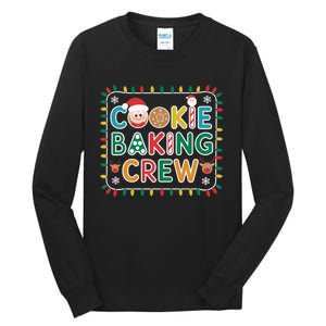 Christmas Cookie Crew Baking Pajamas Baking Family Funny Tall Long Sleeve T-Shirt