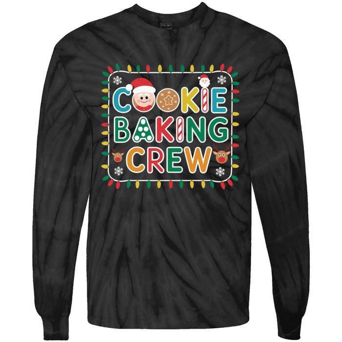 Christmas Cookie Crew Baking Pajamas Baking Family Funny Tie-Dye Long Sleeve Shirt