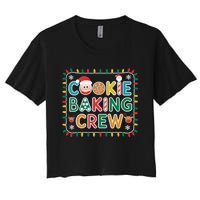 Christmas Cookie Crew Baking Pajamas Baking Family Funny Women's Crop Top Tee