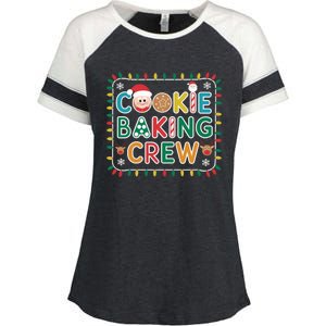 Christmas Cookie Crew Baking Pajamas Baking Family Funny Enza Ladies Jersey Colorblock Tee