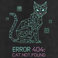 Cyber Cat Circuit Board Design for Tech Enthusiasts 7 Panel Mesh Trucker Snapback Hat