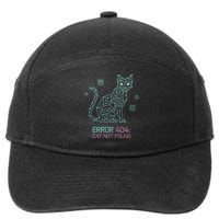 Cyber Cat Circuit Board Design for Tech Enthusiasts 7-Panel Snapback Hat