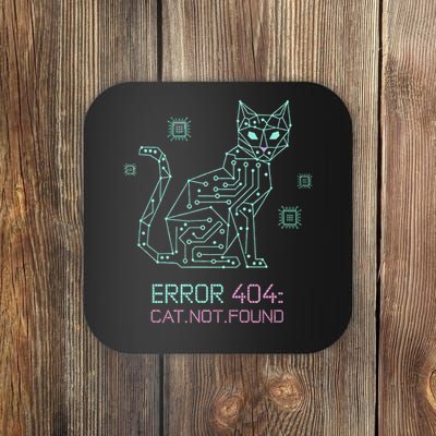 Cyber Cat Circuit Board Design for Tech Enthusiasts Coaster