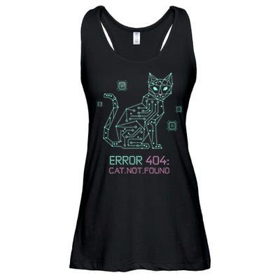 Cyber Cat Circuit Board Design for Tech Enthusiasts Ladies Essential Flowy Tank