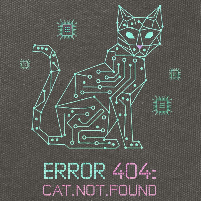 Cyber Cat Circuit Board Design for Tech Enthusiasts Cotton Canvas Backpack