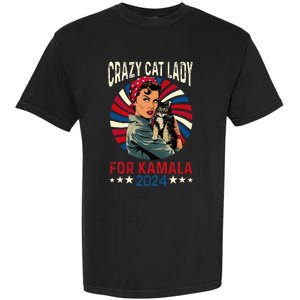 Childless Crazy Cat Lady For Kamala 2024 Election President Garment-Dyed Heavyweight T-Shirt