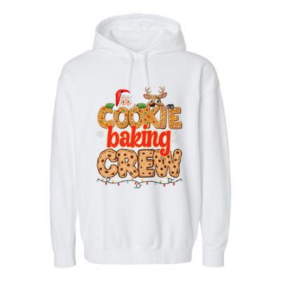 Christmas Cookie Crew Baking Pajamas Baking Family Funny Garment-Dyed Fleece Hoodie