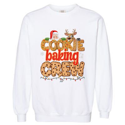 Christmas Cookie Crew Baking Pajamas Baking Family Funny Garment-Dyed Sweatshirt