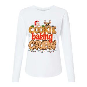 Christmas Cookie Crew Baking Pajamas Baking Family Funny Womens Cotton Relaxed Long Sleeve T-Shirt