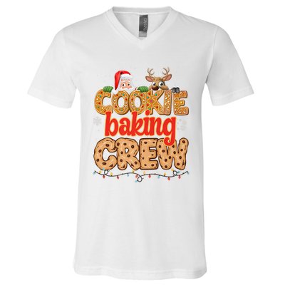 Christmas Cookie Crew Baking Pajamas Baking Family Funny V-Neck T-Shirt