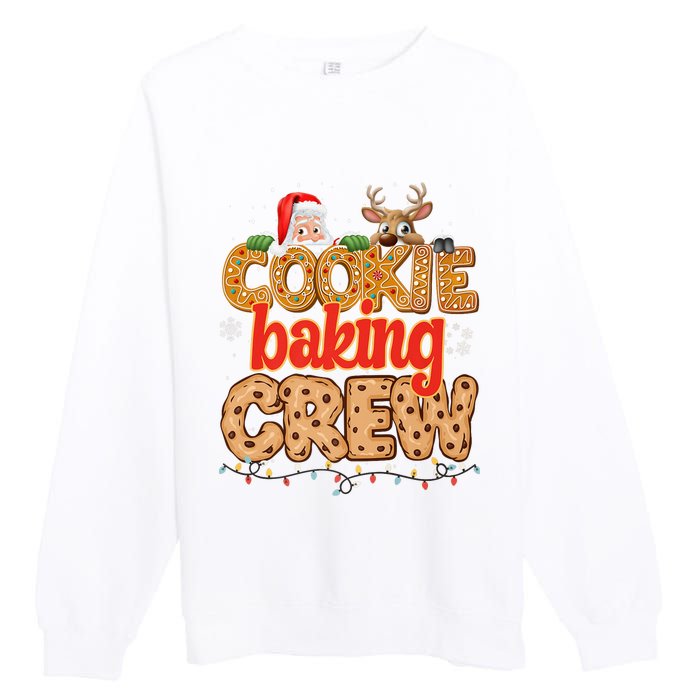 Christmas Cookie Crew Baking Pajamas Baking Family Funny Premium Crewneck Sweatshirt