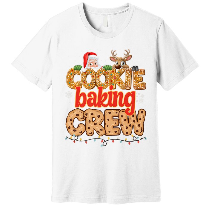 Christmas Cookie Crew Baking Pajamas Baking Family Funny Premium T-Shirt