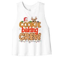 Christmas Cookie Crew Baking Pajamas Baking Family Funny Women's Racerback Cropped Tank