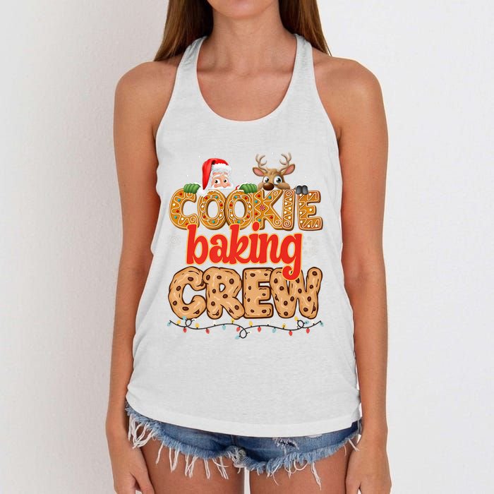 Christmas Cookie Crew Baking Pajamas Baking Family Funny Women's Knotted Racerback Tank